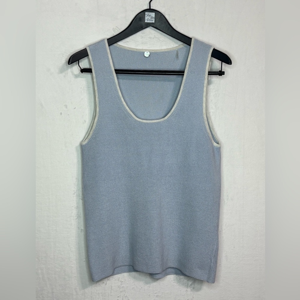 Margaret O'Leary Light Blue Sleeveless Sweater